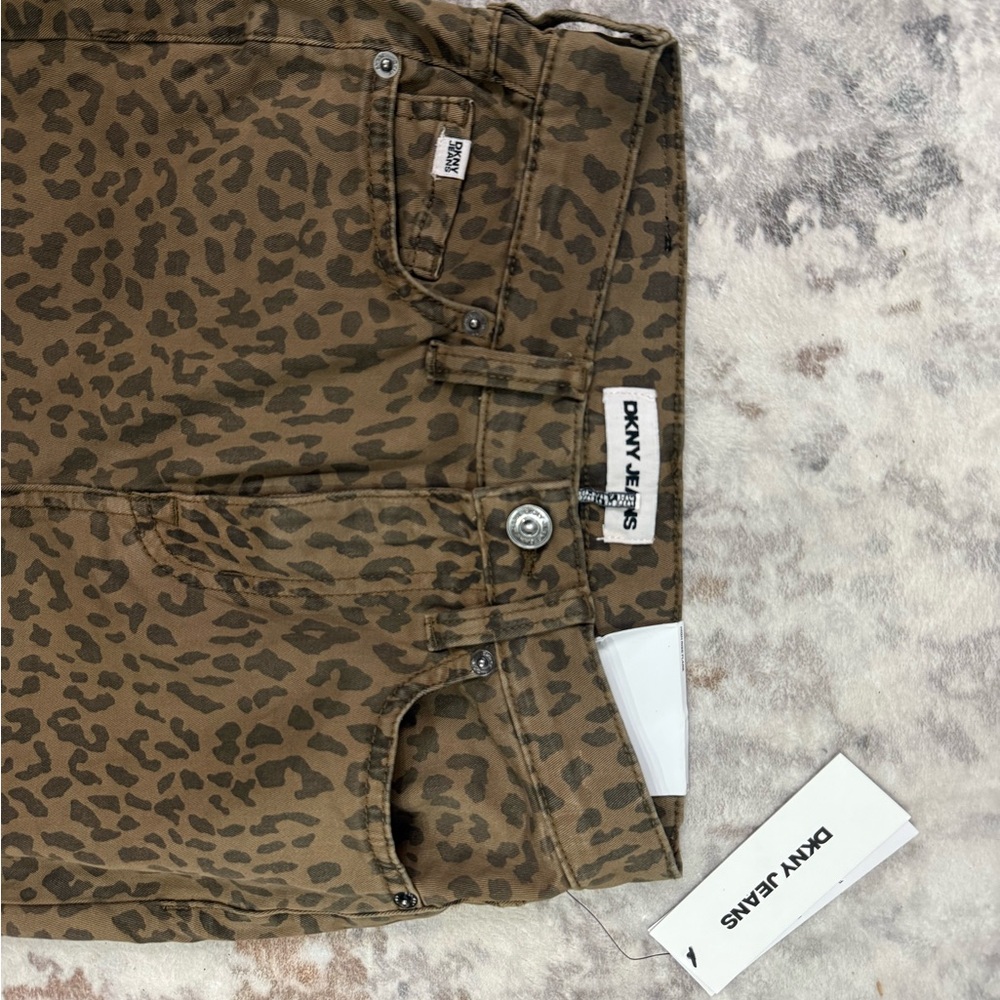 DKNY Brown Leopard Print Pants